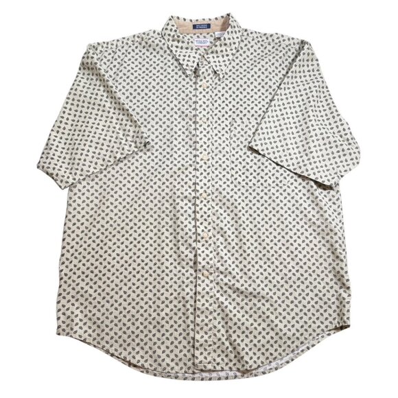 Mens Bugle Boy Vintage XL Paisley Teardrop Short Sleeve Button Down - Picture 1 of 8